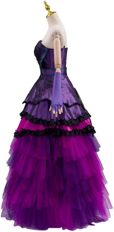 Halloweez Gothic Ball Gown Women's Purple Cosplay Dress - Movie Inspired Fantasy Evening Wear - Halloweez