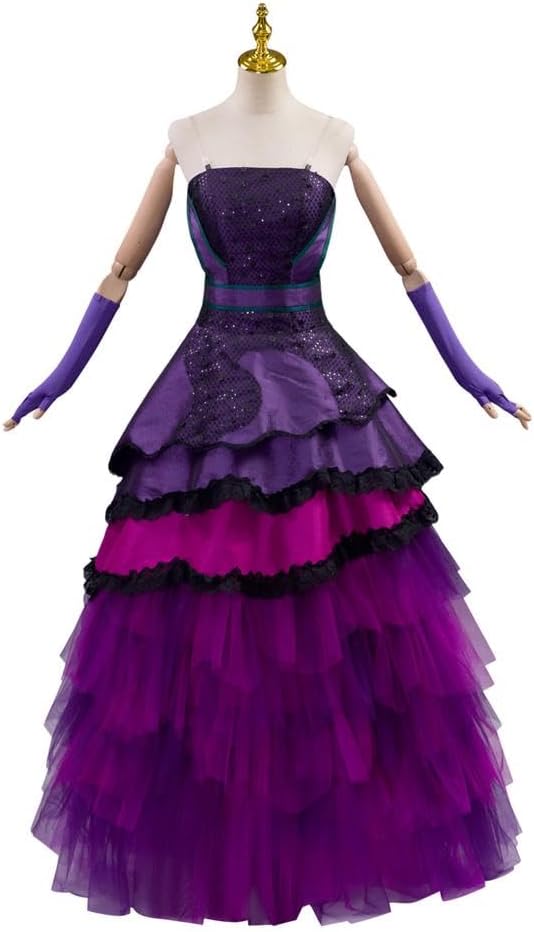Halloweez Gothic Ball Gown Women's Purple Cosplay Dress - Movie Inspired Fantasy Evening Wear - Halloweez