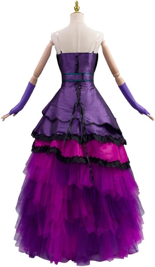 Halloweez Gothic Ball Gown Women's Purple Cosplay Dress - Movie Inspired Fantasy Evening Wear - Halloweez