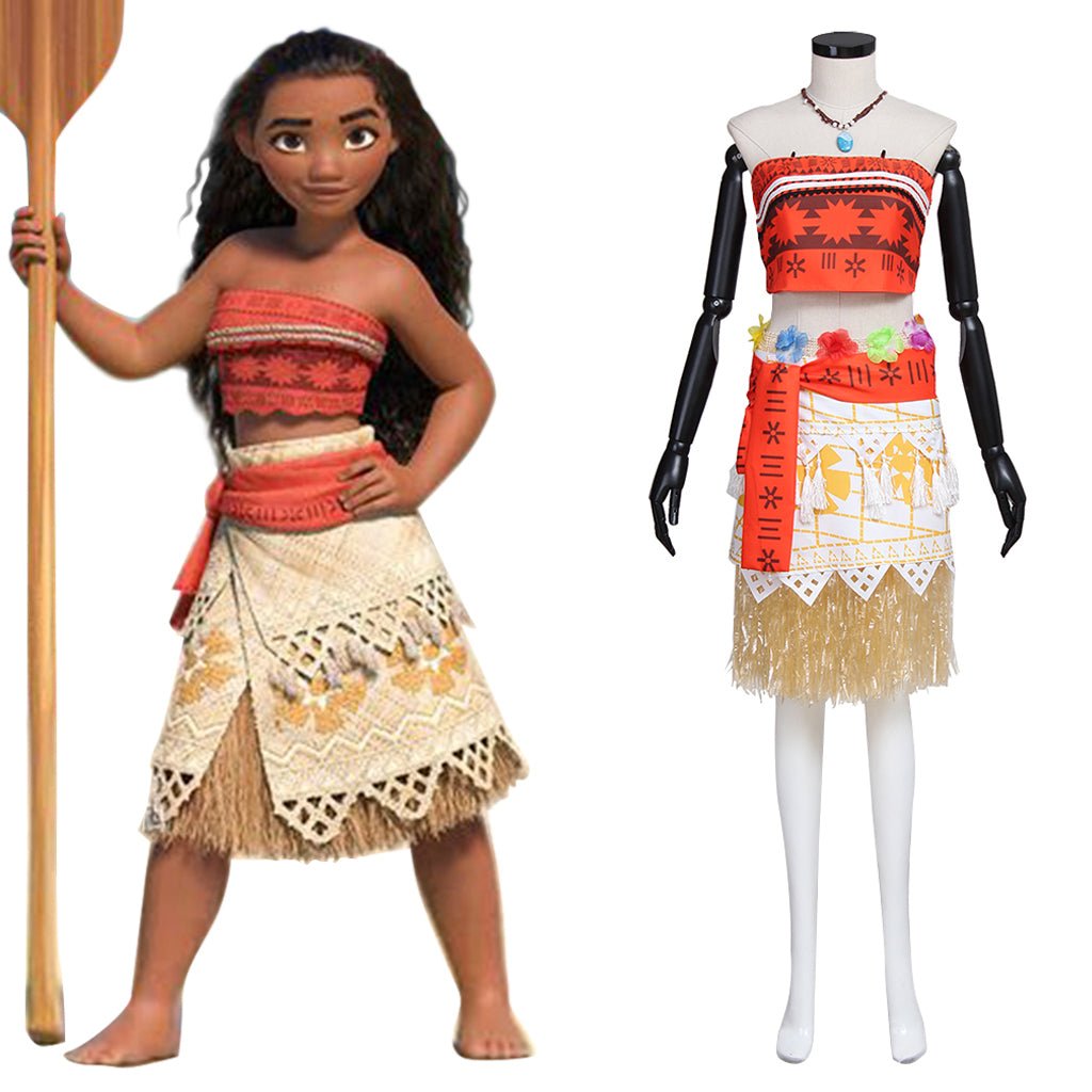 Princess Moana Cosplay Costume | Adult Women’s Carnival and Halloween Party Dress - Coscosmos