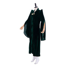 Professor Minerva McGonagall Witch Costume | Harry Potter Halloween Cosplay | Complete Outfit with Hat - Coscosmos