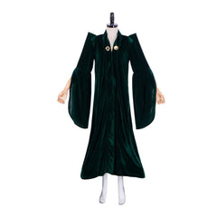 Professor Minerva McGonagall Witch Costume | Harry Potter Halloween Cosplay | Complete Outfit with Hat - Coscosmos