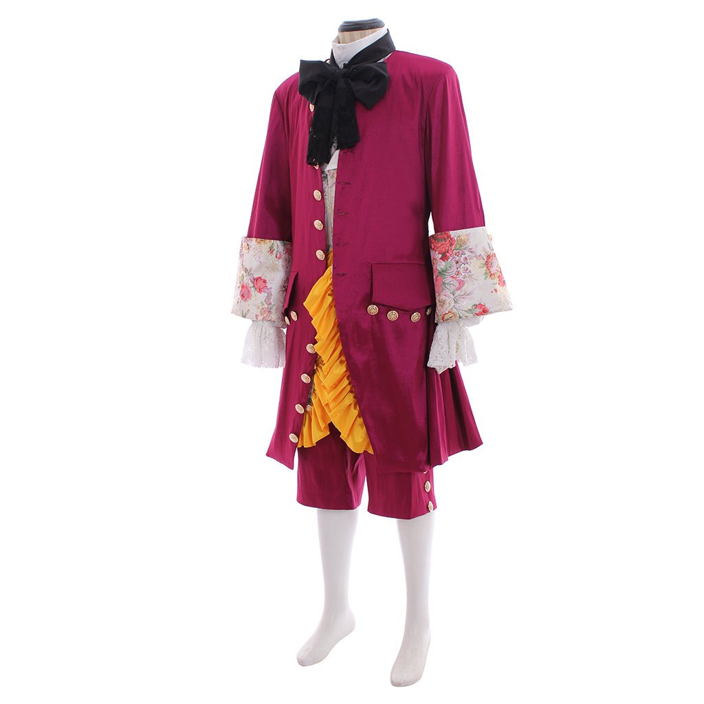 Royal Purple Red Baroque Halloweez Men's Medieval Costume | Stylish Cosplay Suit for Events - Halloweez