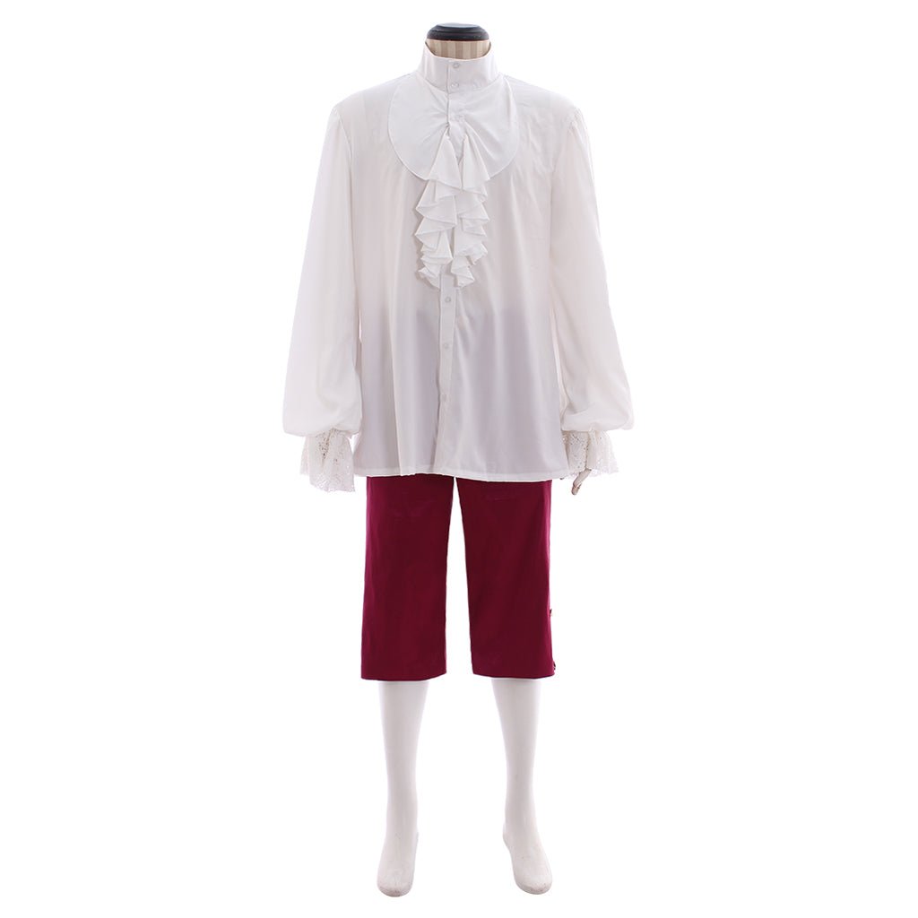Royal Purple Red Baroque Halloweez Men's Medieval Costume | Stylish Cosplay Suit for Events - Halloweez