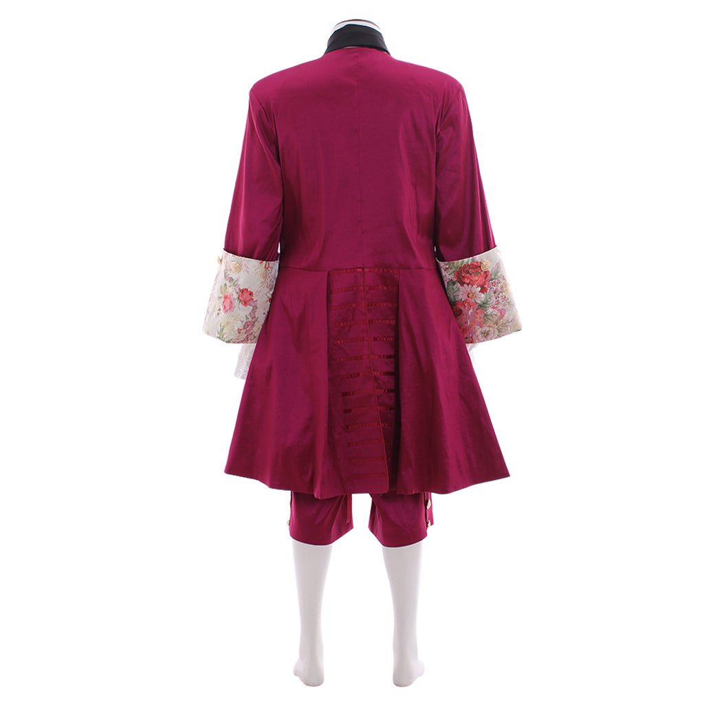 Royal Purple Red Baroque Halloweez Men's Medieval Costume | Stylish Cosplay Suit for Events - Halloweez