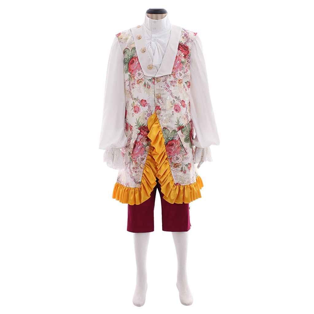 Royal Purple Red Baroque Halloweez Men's Medieval Costume | Stylish Cosplay Suit for Events - Halloweez