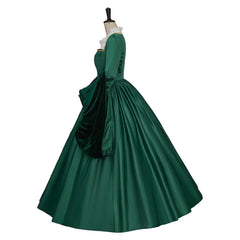 Queen Elizabeth Tudor Green Cosplay Costume - Inspired Dress L321 - Coscosmos