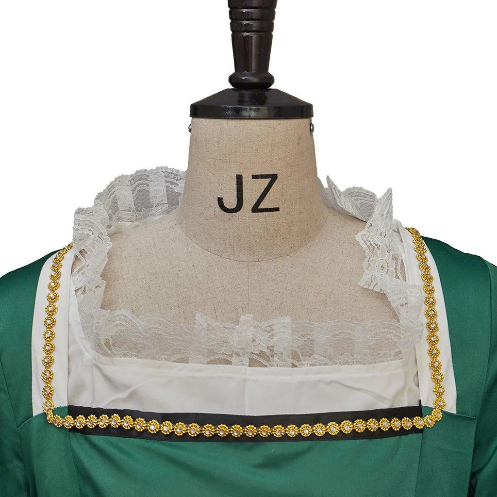 Queen Elizabeth Tudor Green Cosplay Costume - Inspired Dress L321 - Coscosmos