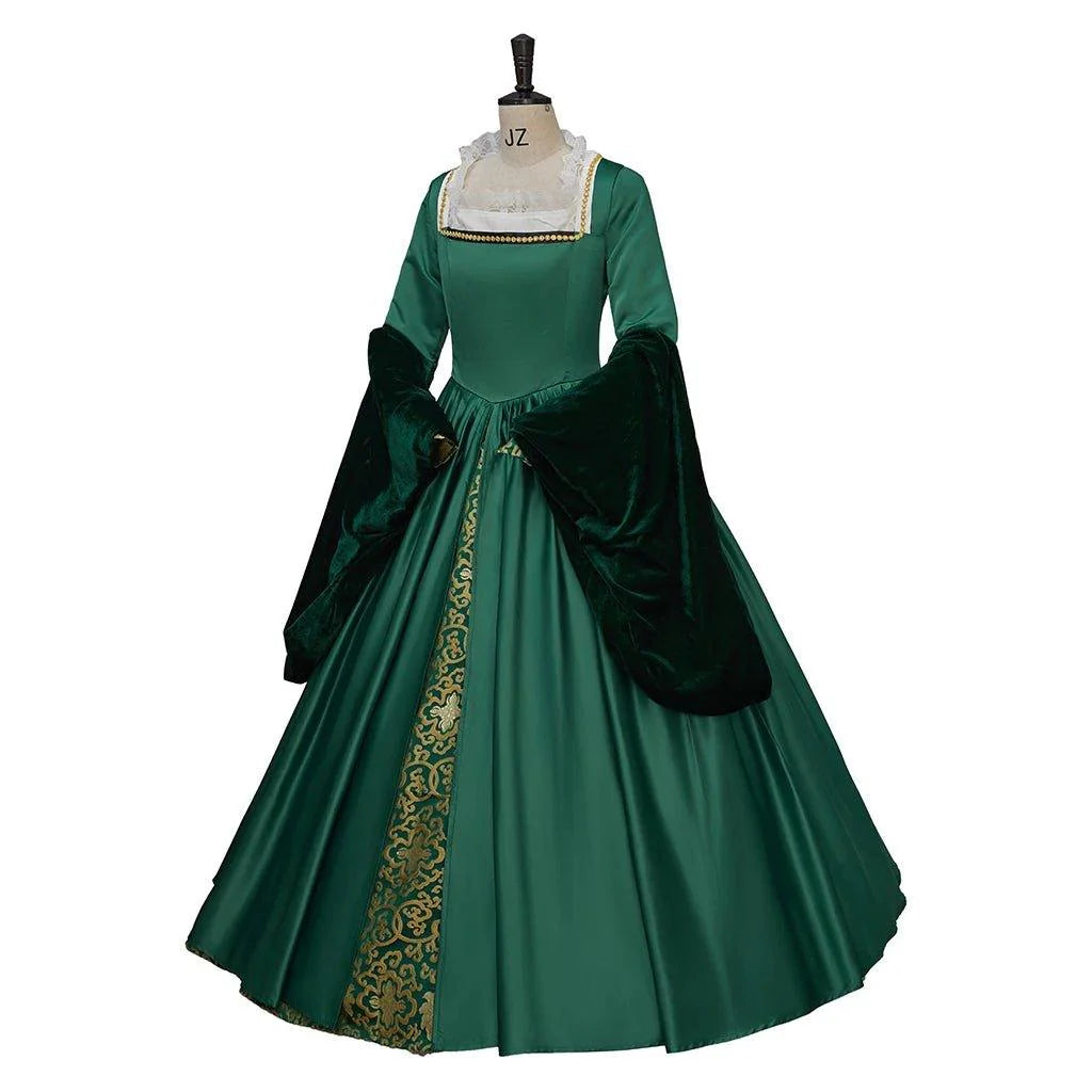 Queen Elizabeth Tudor Green Cosplay Costume - Inspired Dress L321 - Coscosmos