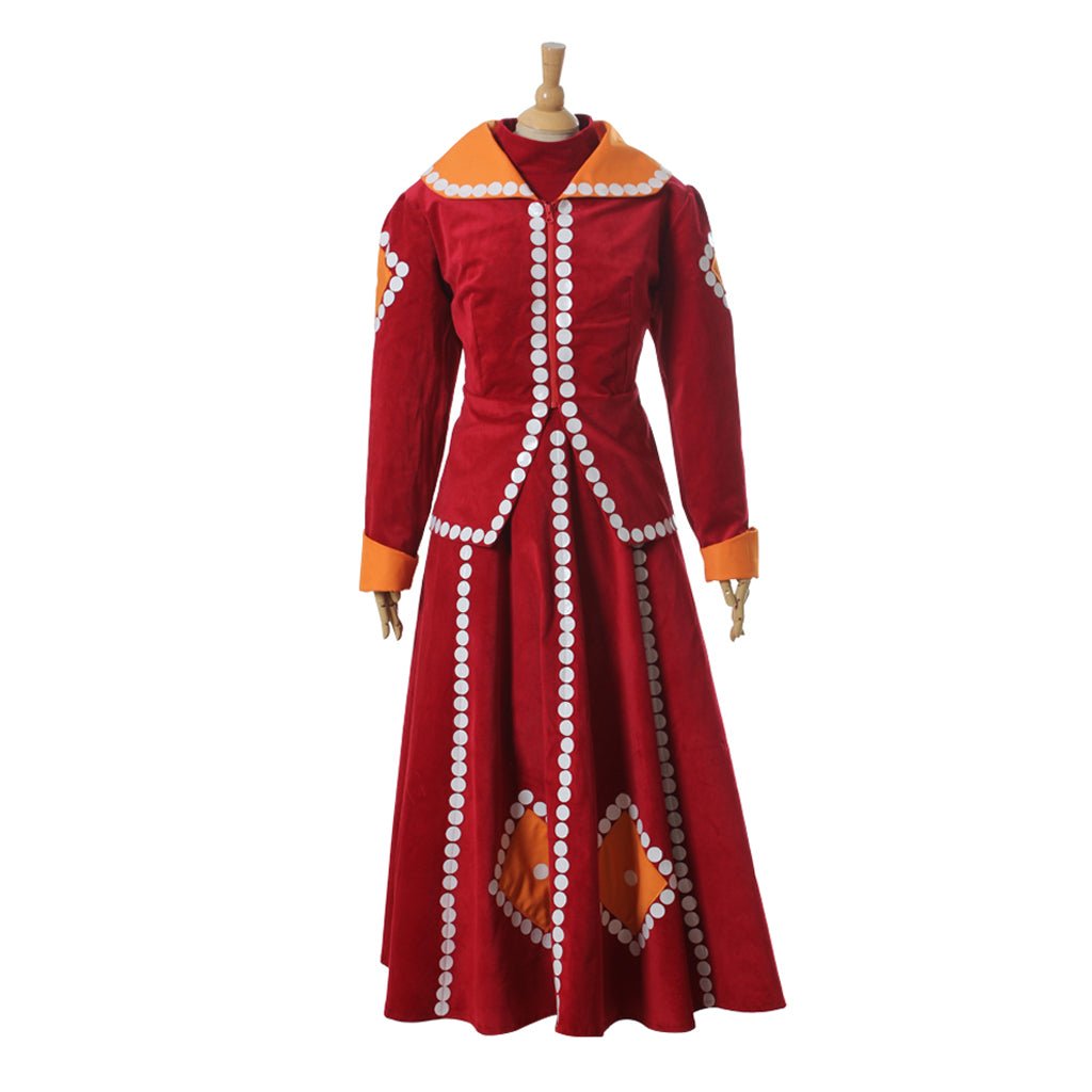 Red Dress Adult Lady Tremaine Wicked Stepmother Cosplay Costume - Coscosmos