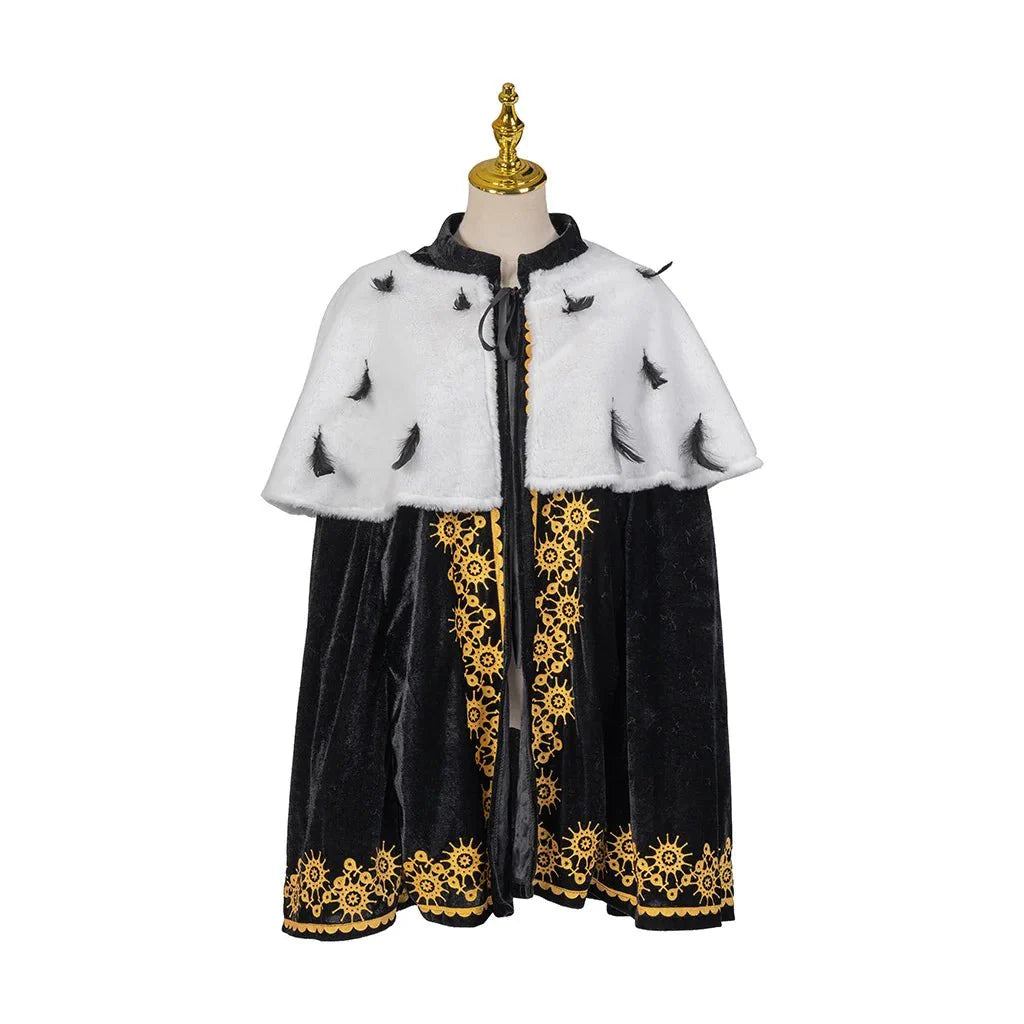 Regal King Prince Cosplay Cape - Luxurious Mid - Length Cloak for Halloween & Carnival - Coscosmos