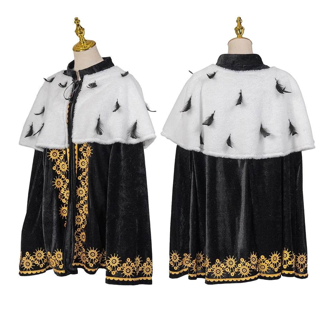 Regal King Prince Cosplay Cape - Luxurious Mid - Length Cloak for Halloween & Carnival - Coscosmos