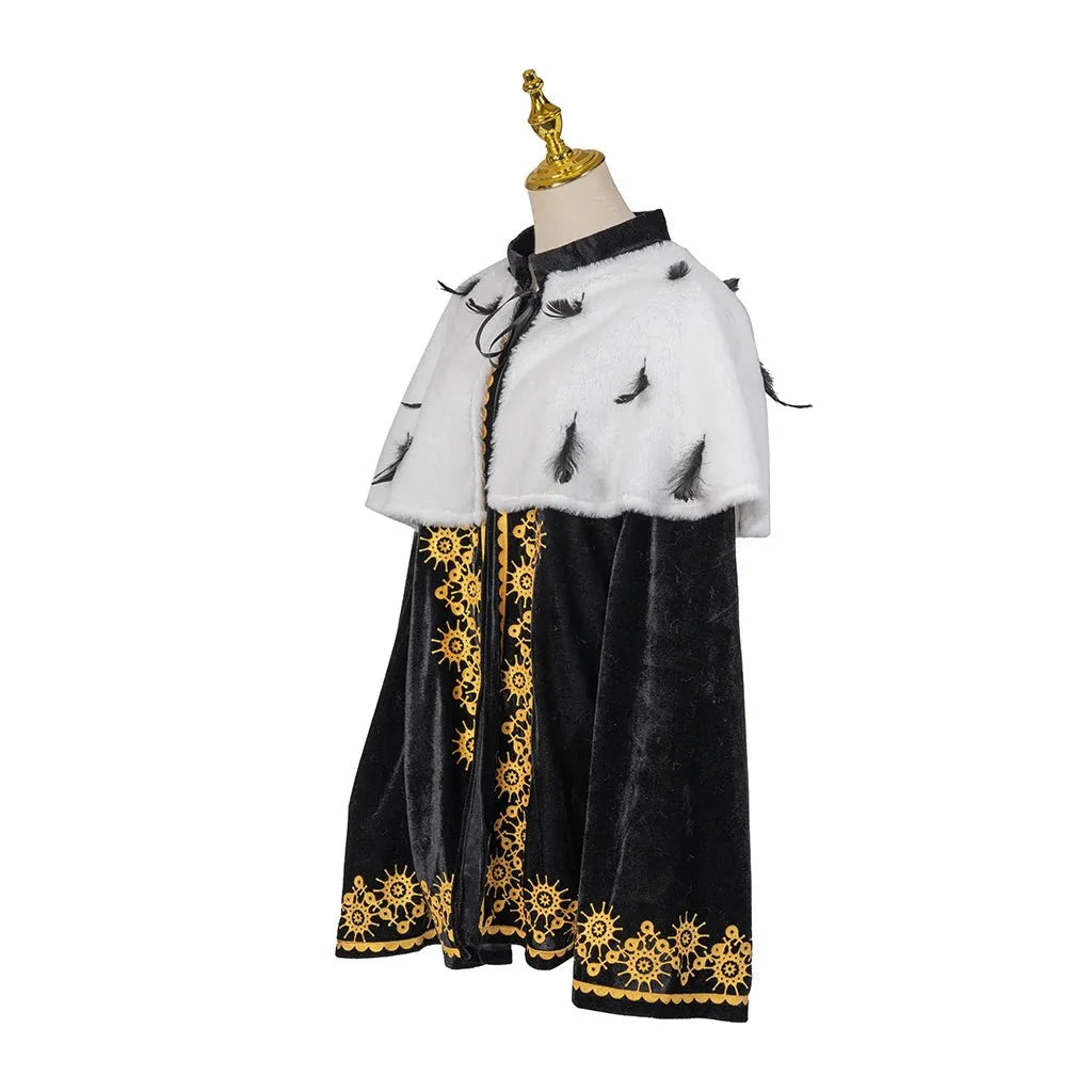 Regal King Prince Cosplay Cape - Luxurious Mid - Length Cloak for Halloween & Carnival - Coscosmos