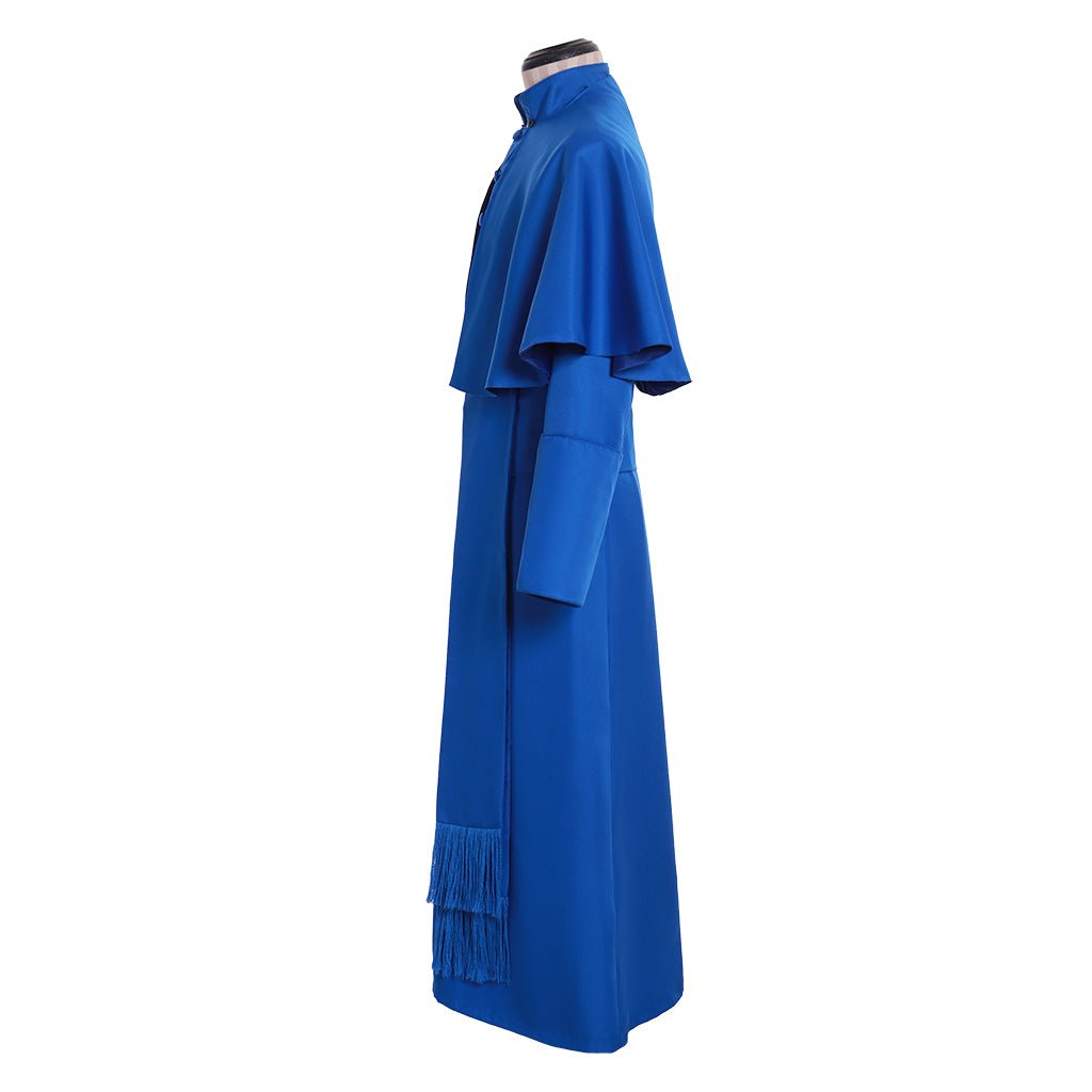 Roman Priest Cassock Costume - Catholic Clergy Robe with Shawl & Belt for Men | Cosplay Series - Coscosmos