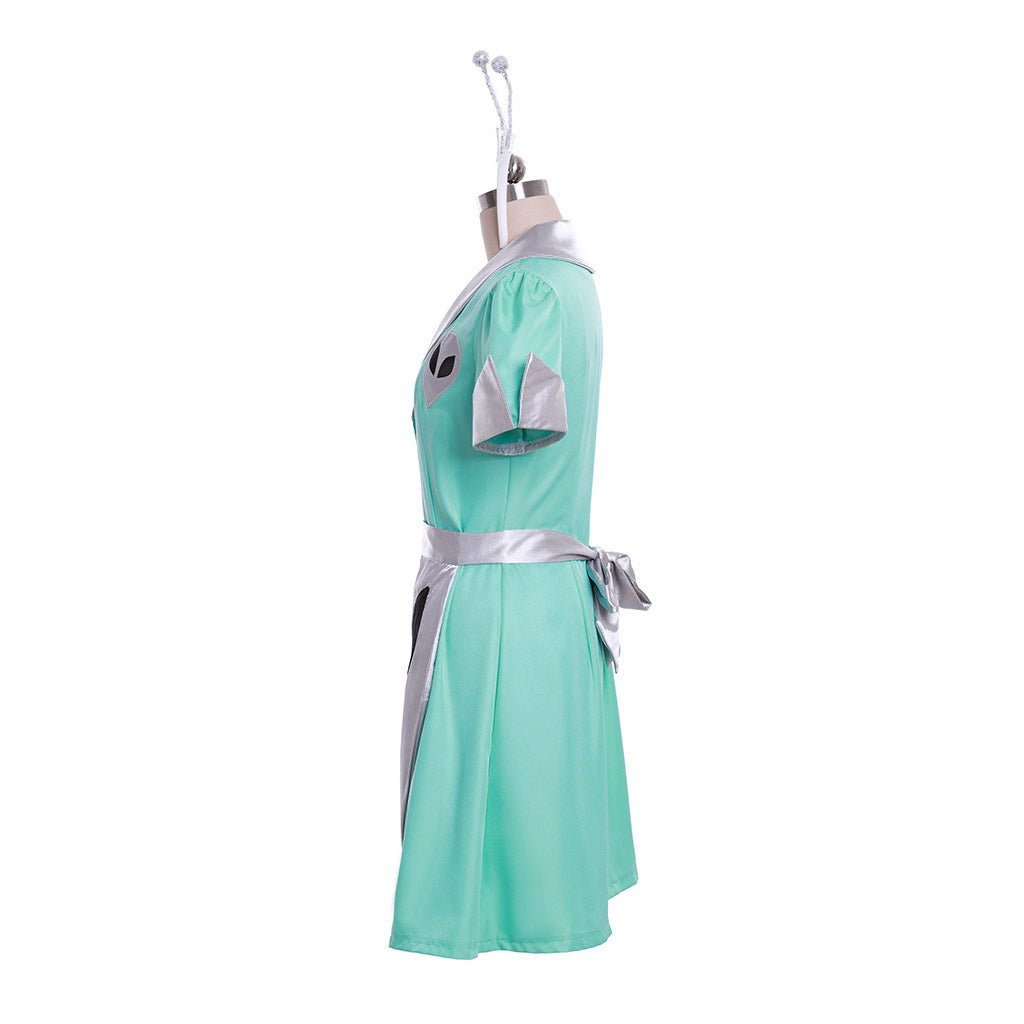 Roswell Crashdown Cafe Waitress Cosplay Costume | Liz Parker Maid Dress | Halloween Alien Uniform - Coscosmos