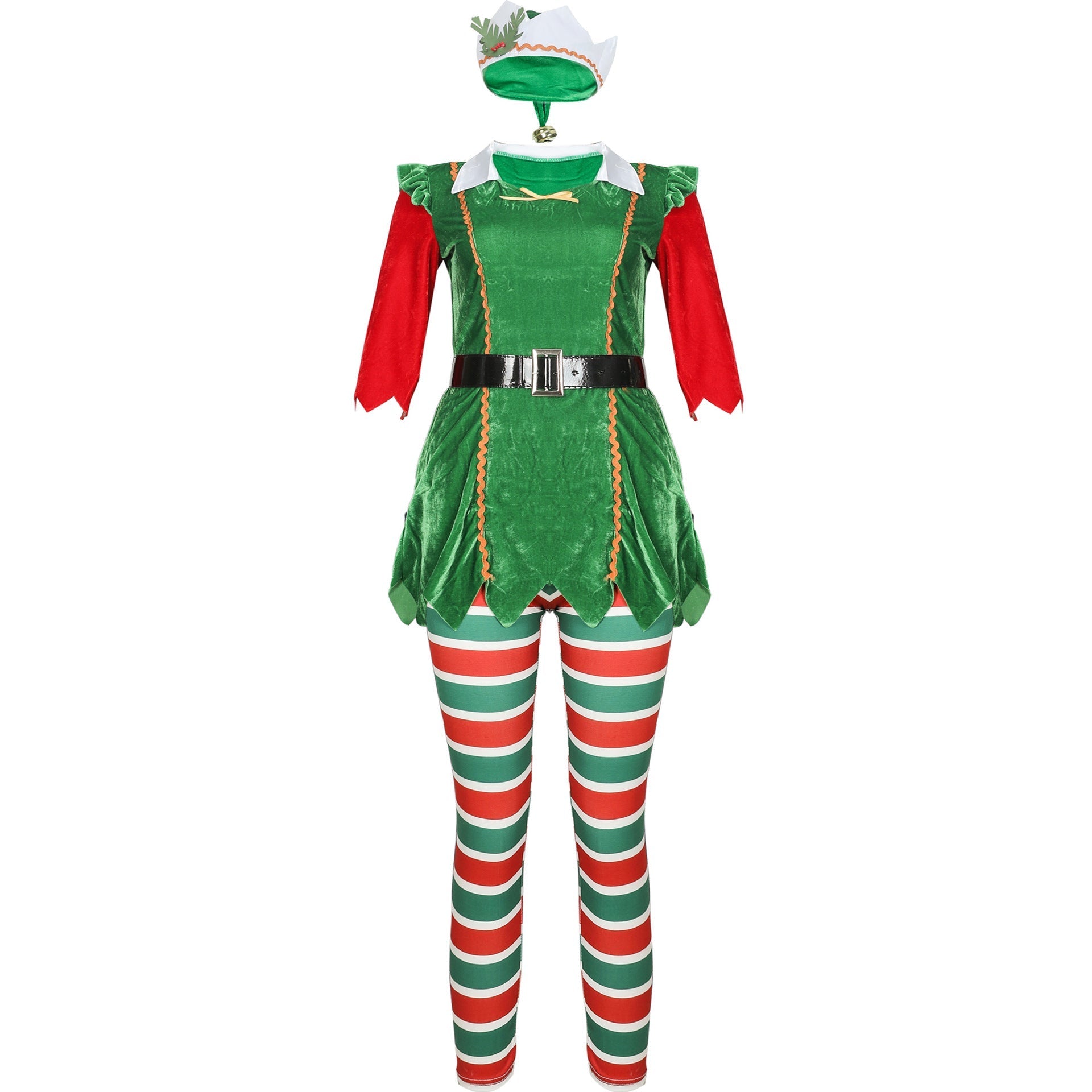 Halloweez Striped Christmas Pants - Long Sleeves 2023 New European Style Holiday Outfit - Halloweez