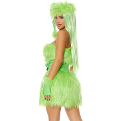 Embrace the Festive Spirit with the S-XL Green Hair Monster Costume by Halloweez - Halloweez