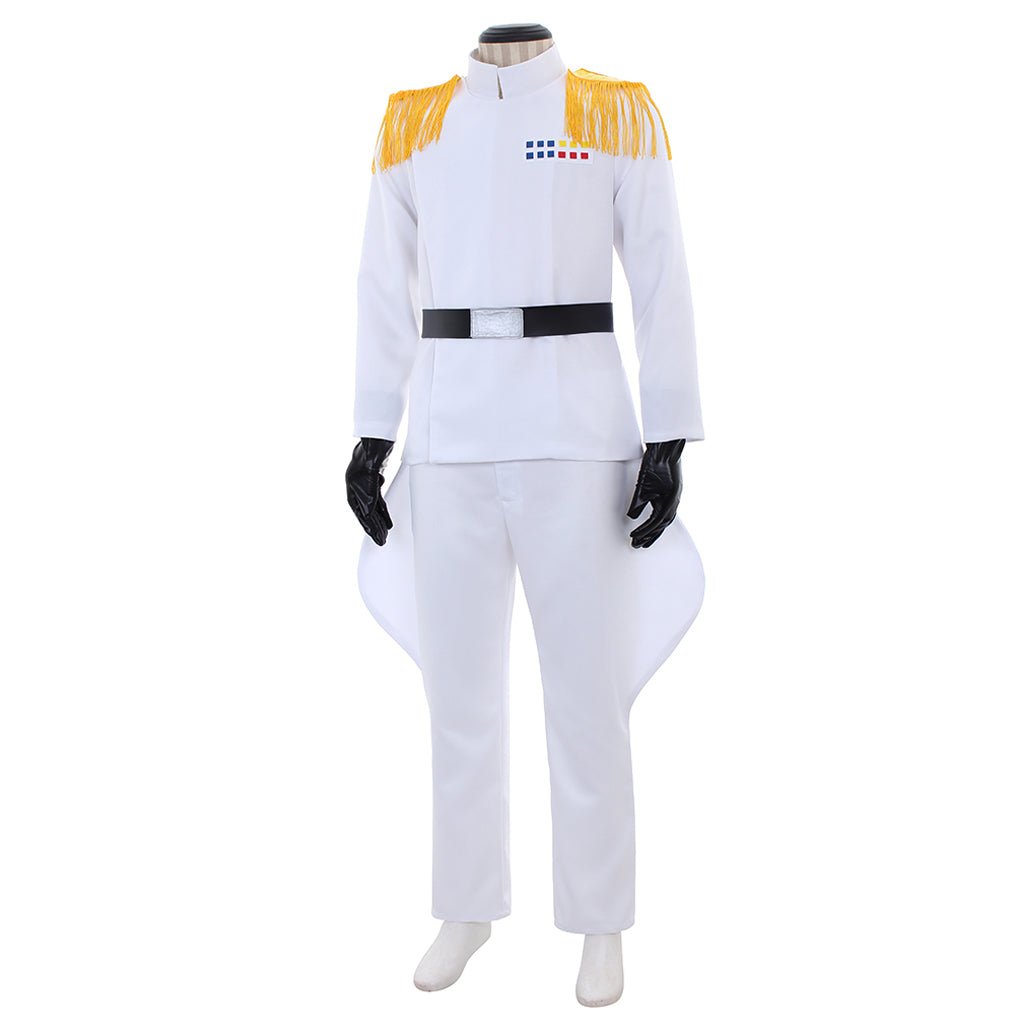 Star Wars Imperial Officer White Grand Admiral Uniform Cosplay Costume - Coscosmos
