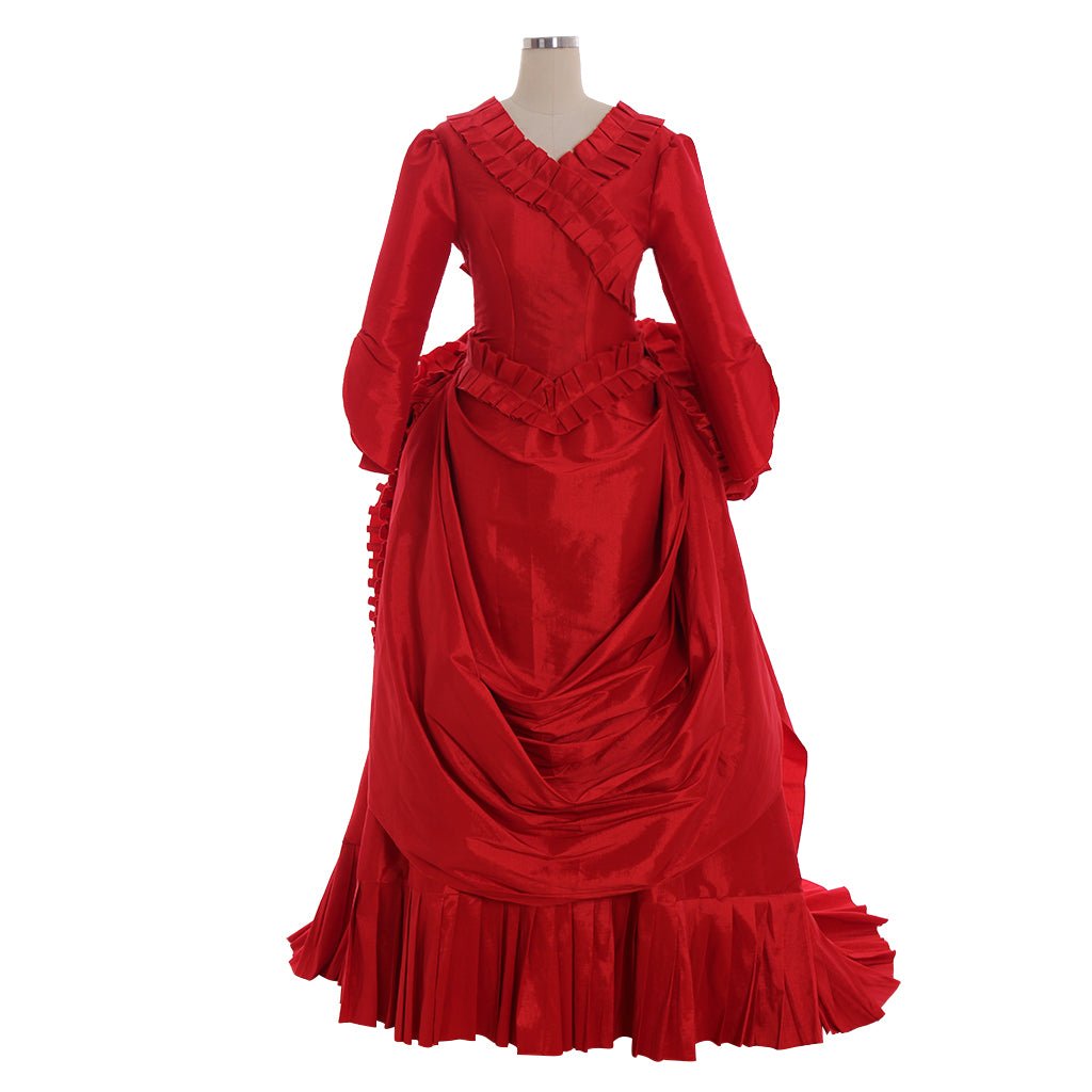 Steampunk Victorian Gothic Bustle Dress | Women’s Cosplay Costume Gown - Coscosmos