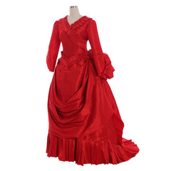 Steampunk Victorian Gothic Bustle Dress | Women’s Cosplay Costume Gown - Coscosmos