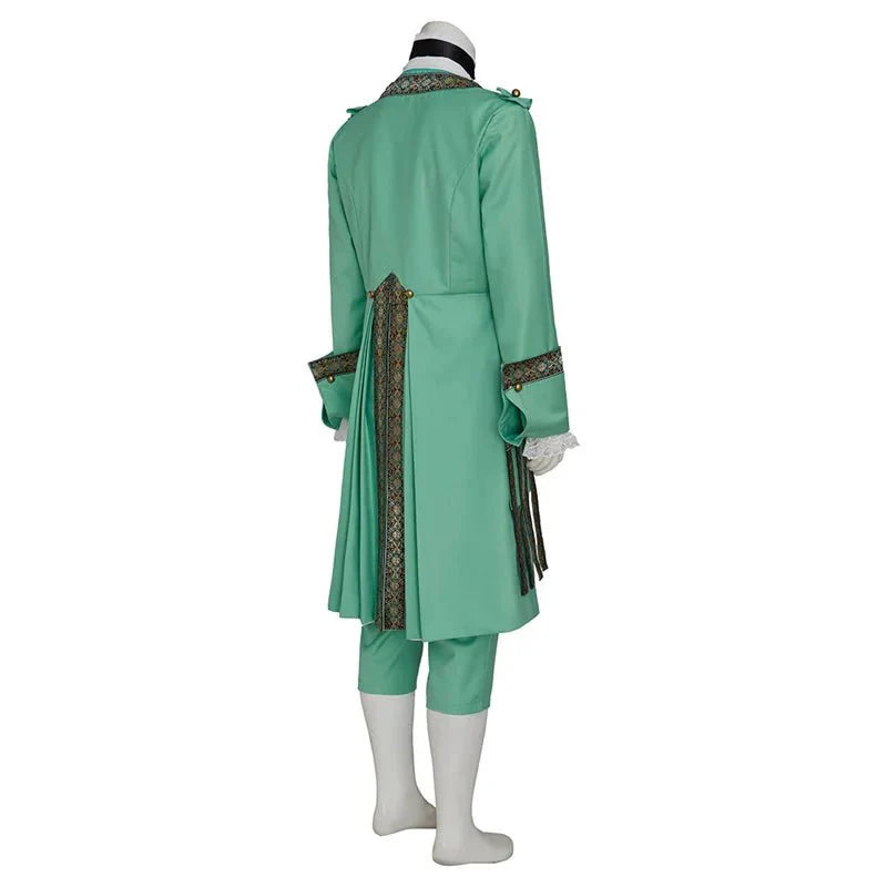 Stede Bonnet Pirate Cosplay Costume - Green Pirate Uniform Set | Medieval Halloween Outfit - Coscosmos