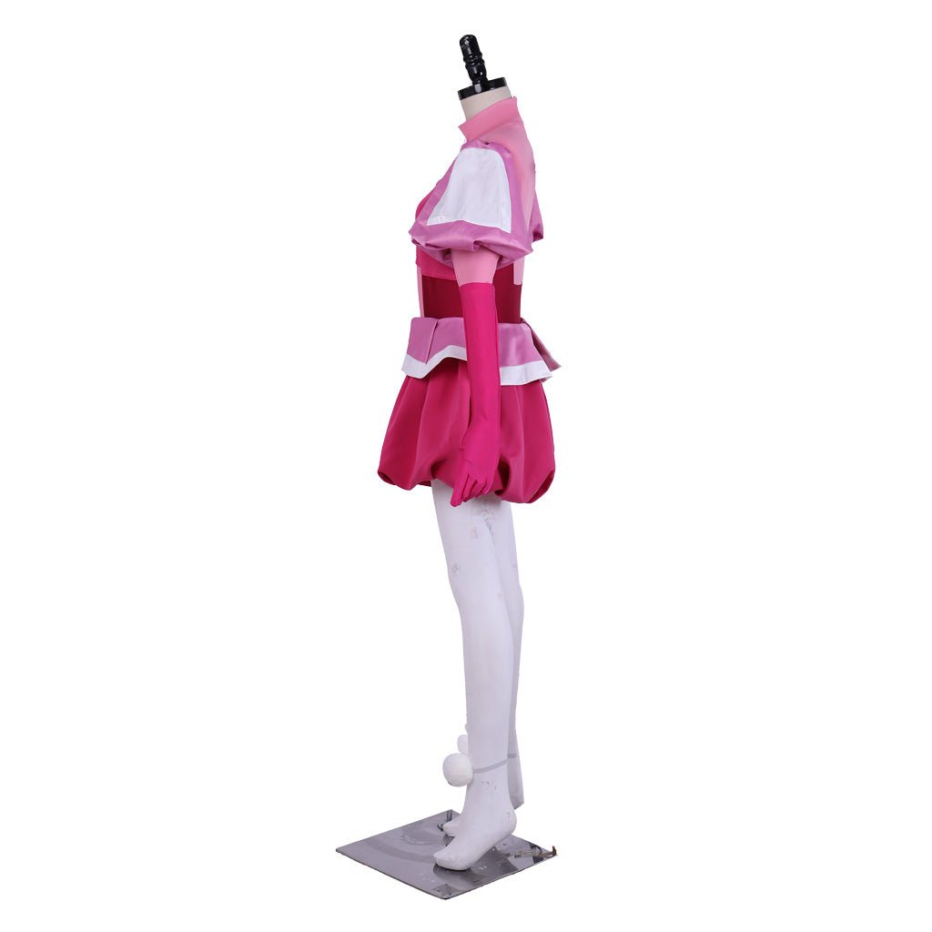 Steven Universe Spinel Gem Cosplay Costume Full Set Pink Dress with Gloves & Socks - Coscosmos