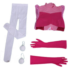 Steven Universe Spinel Gem Cosplay Costume Full Set Pink Dress with Gloves & Socks - Coscosmos