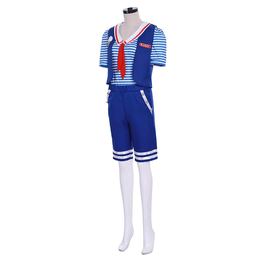 Stranger Things Robin's Scoops Ahoy Uniform Adult Costume - Coscosmos