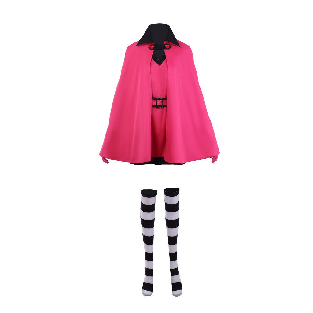 Halloweez Chocolat Meilleure Pink Dress with Cape and Hat Cosplay Outfit - Halloweez