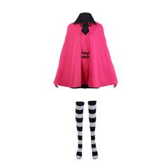 Halloweez Chocolat Meilleure Pink Dress with Cape and Hat Cosplay Outfit - Halloweez