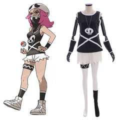 Sun and Moon Team Skull Grunts Female Cosplay Costume - Coscosmos