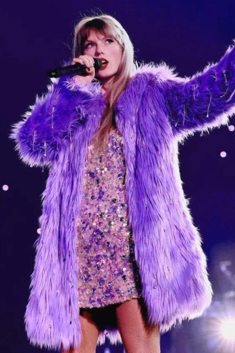 Taylor Swift Concert Performance Costume Dress | Lavender Sequin Tour Outfit | Coscomos - Coscosmos