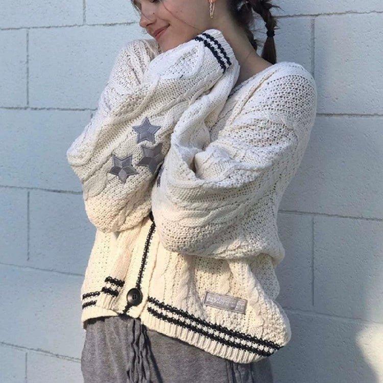 Taylor Swift Inspired Knit Wool Cardigan | Cozy Christmas Sweater for Women - Coscosmos