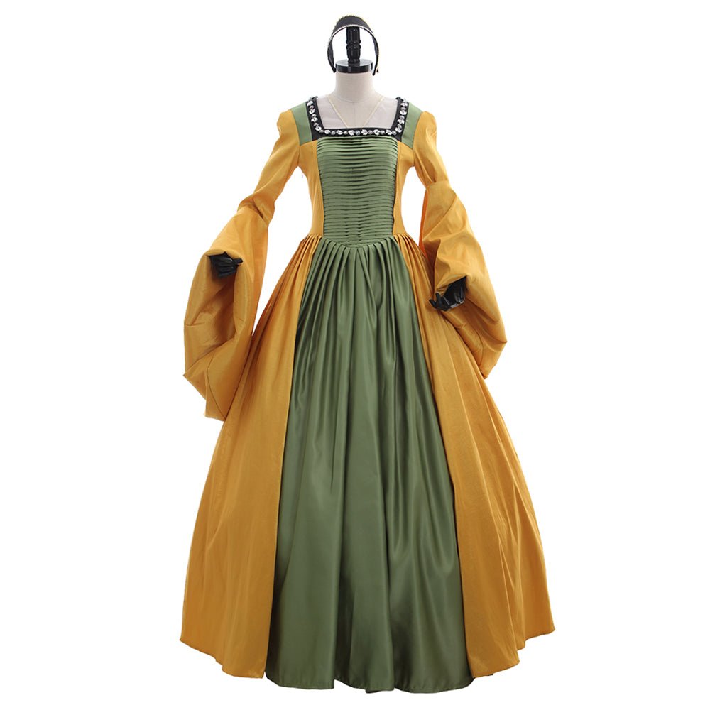 The Other Boleyn Girl Tudor England Dress | Anne and Mary Cosplay Gown for Women | Medieval Court Ball Costume - Coscosmos