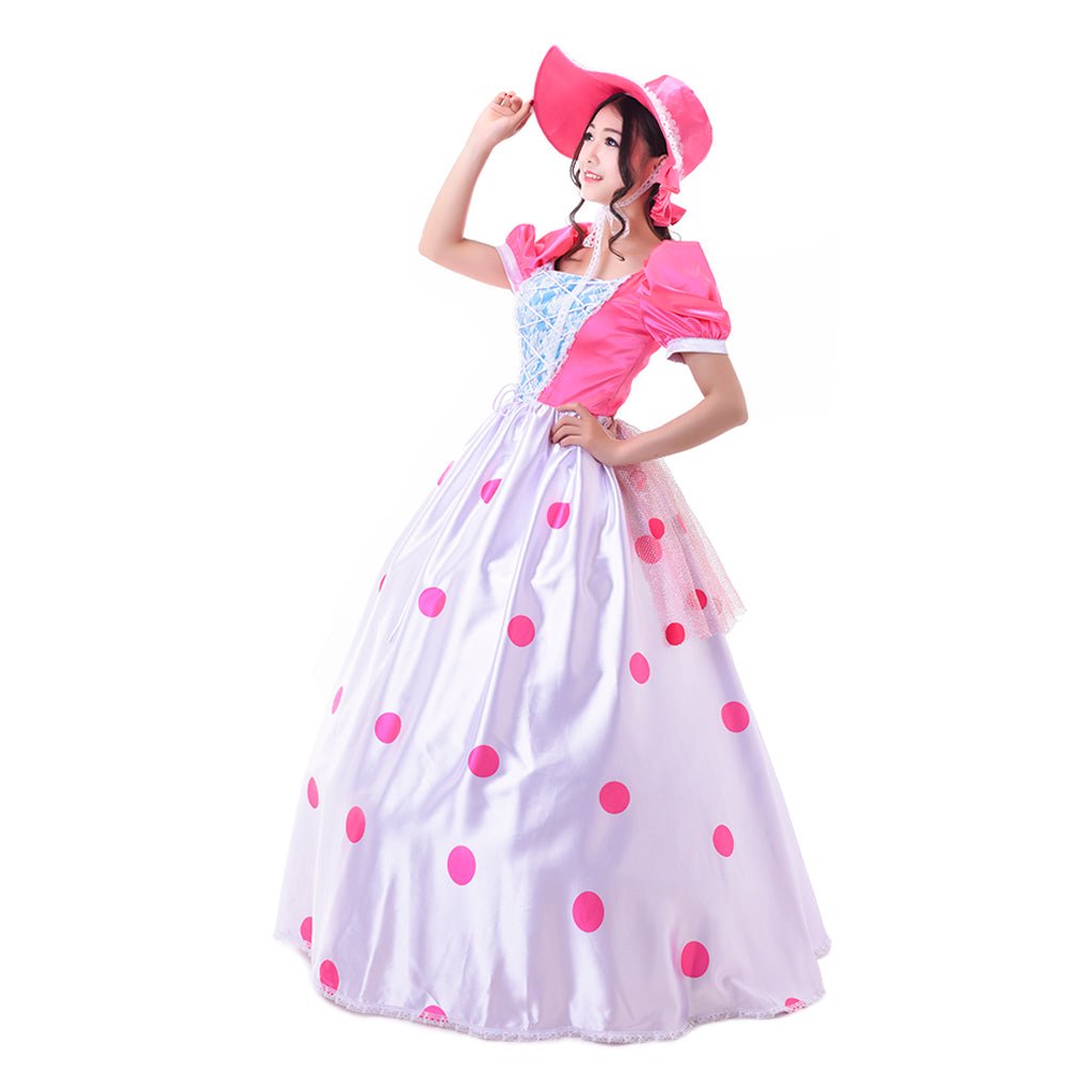 Halloweez Bo Peep Cosplay Outfit | Elegant Pink Dress for Halloween & Movie Celebrations - Halloweez