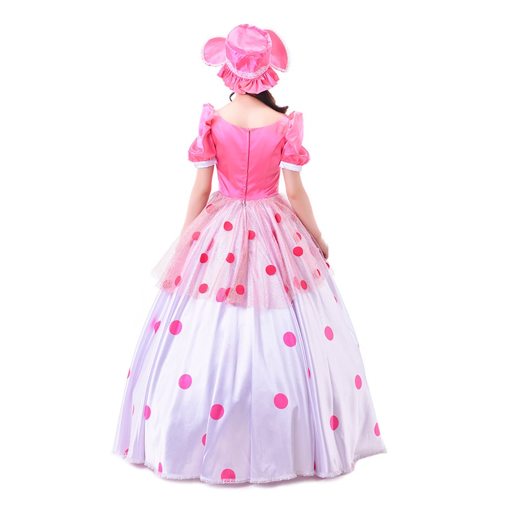 Halloweez Bo Peep Cosplay Outfit | Elegant Pink Dress for Halloween & Movie Celebrations - Halloweez