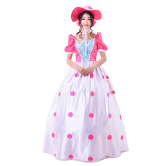 Halloweez Bo Peep Cosplay Outfit | Elegant Pink Dress for Halloween & Movie Celebrations - Halloweez