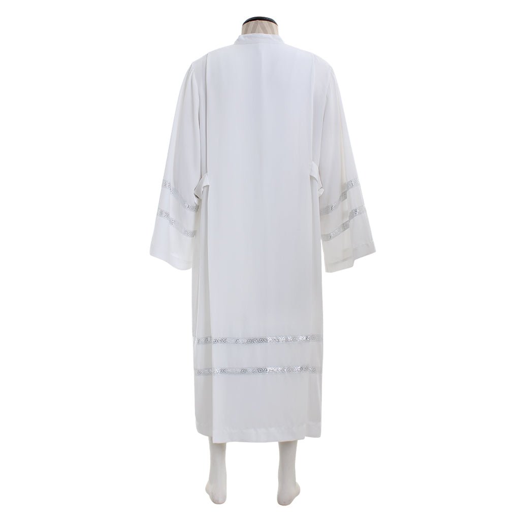 Traditional Catholic Priest Chasuble Cosplay Costume - Embroidered Clergy ALB Vestments - Coscosmos