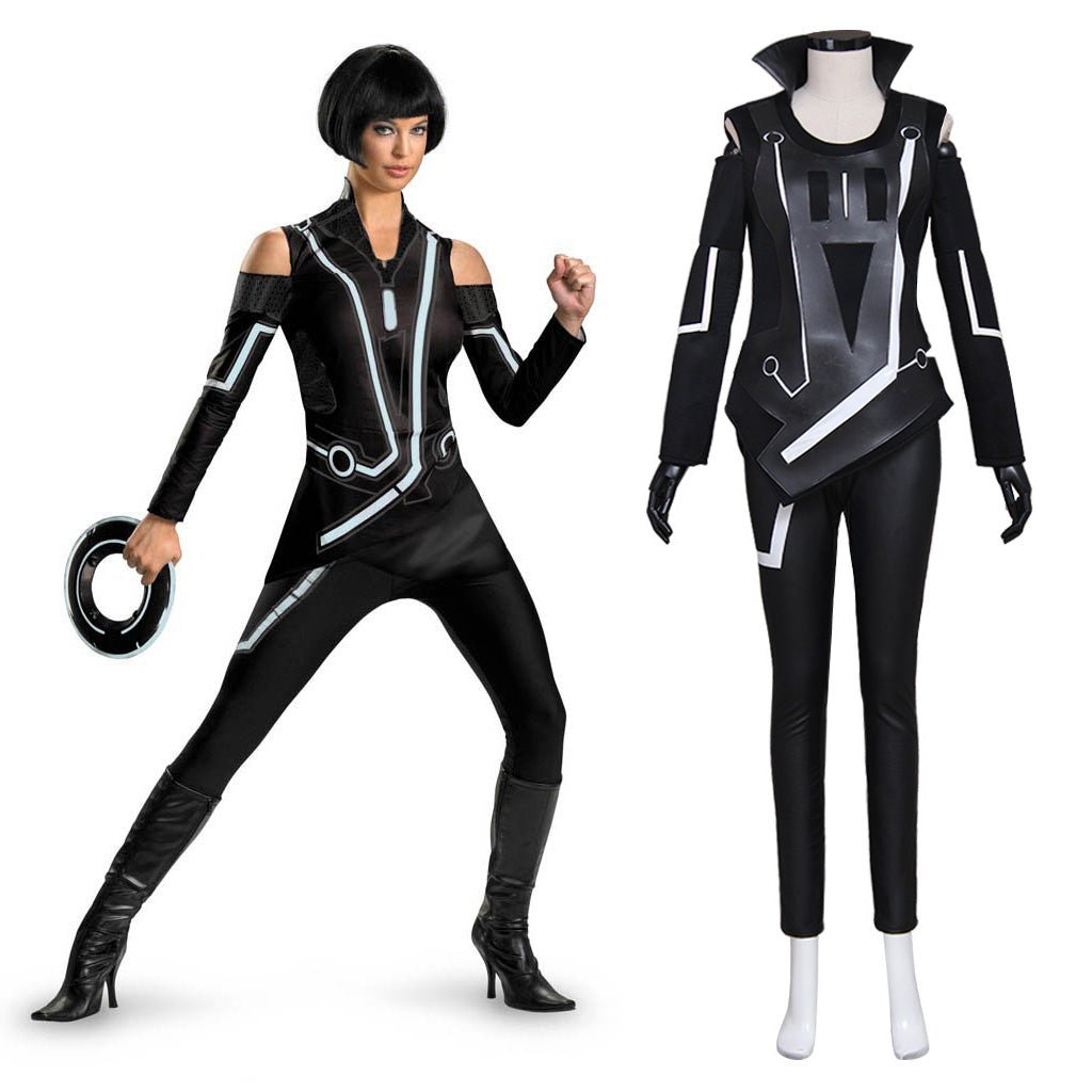 Tron Legacy Quorra Cosplay Costume - Reflective Jumpsuit Licensed Disney Outfit - Coscosmos