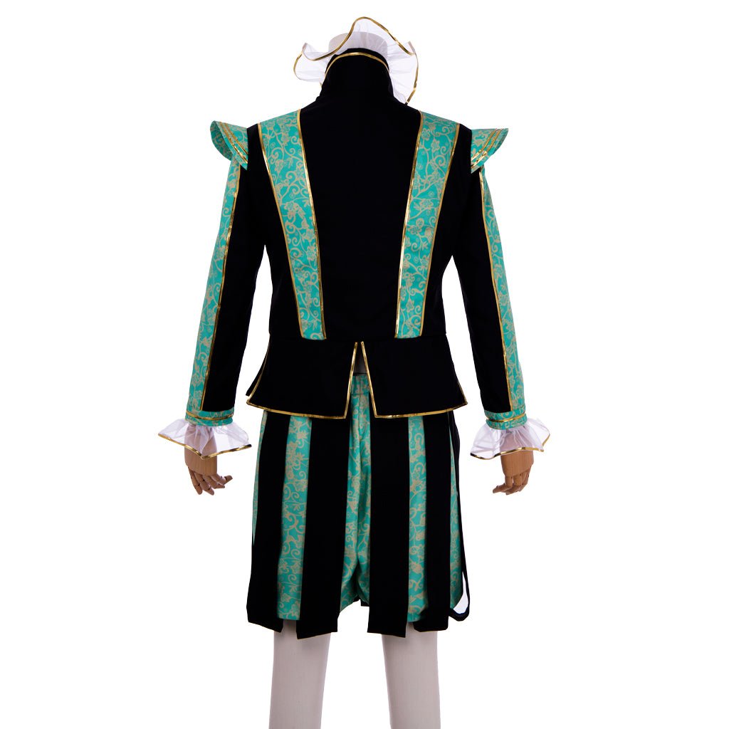 Tudor Court Noble Men's Costume - Elizabethan Prince Outfit with Hat | Coscomos Medieval Series - Coscosmos