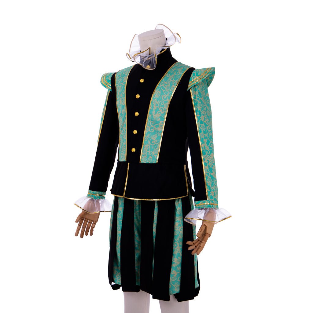 Tudor Court Noble Men's Costume - Elizabethan Prince Outfit with Hat | Coscomos Medieval Series - Coscosmos