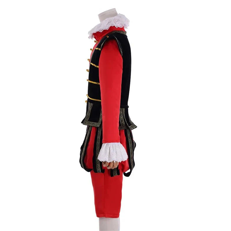 Tudor King Cosplay Costume - Red Elizabethan Noblemen’s Suit for Medieval Events - Coscosmos