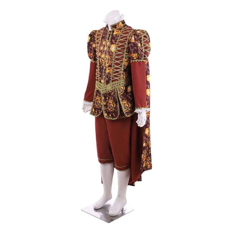 Tudor King Costume for Men - Medieval Elizabethan Knight Outfit with Cloak | Coscomos Medieval Series - Coscosmos