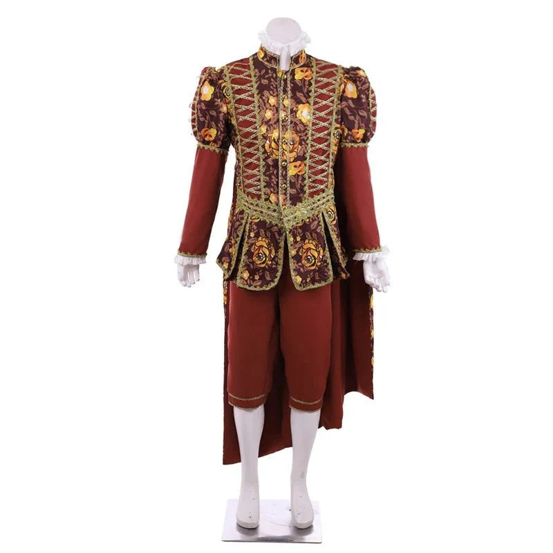 Tudor King Costume for Men - Medieval Elizabethan Knight Outfit with Cloak | Coscomos Medieval Series - Coscosmos