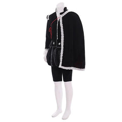 Tudor King Medieval Costume - Elizabethan Black Gown with Cape | Cosplay Renaissance Outfit - Coscosmos