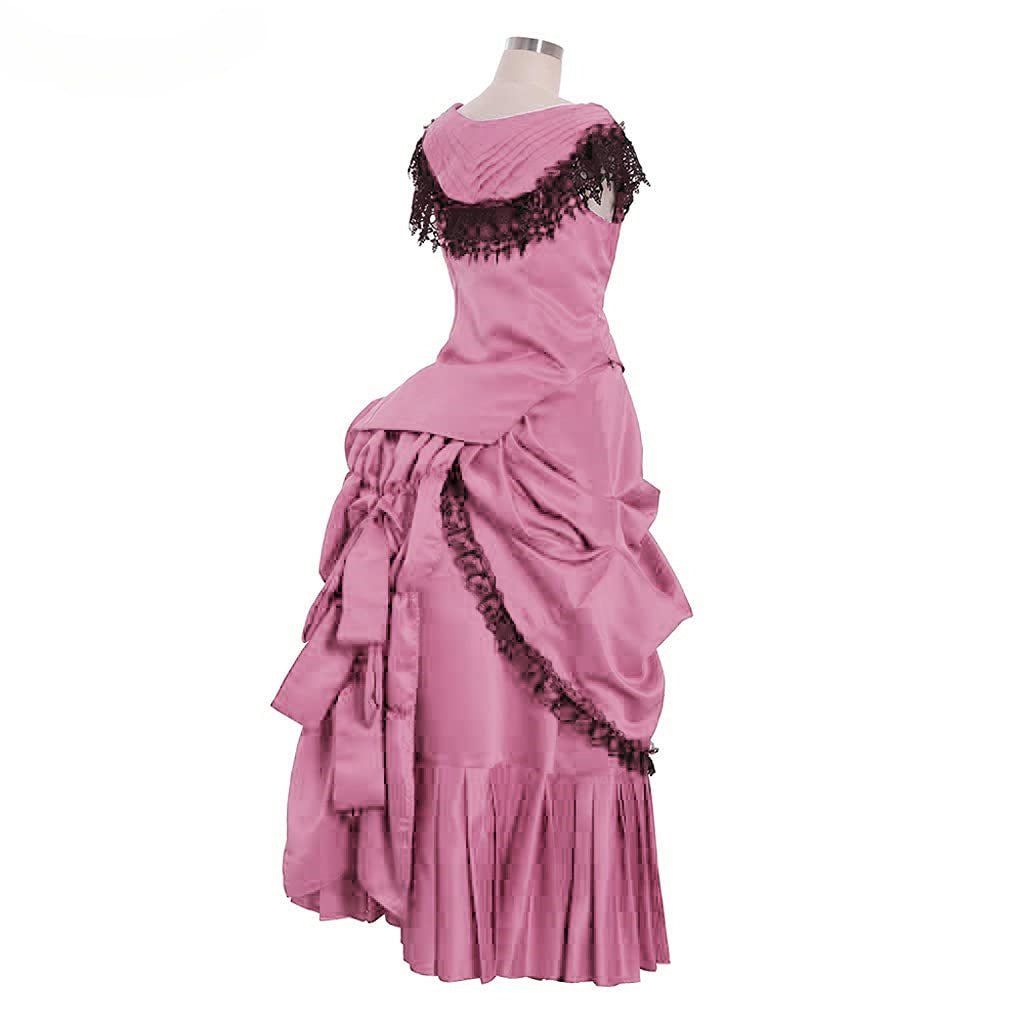 Victorian Bustle Gown | Queen’s Gown Victorian Gothic Georgian Dress for Masquerade & Reenactment - Coscosmos