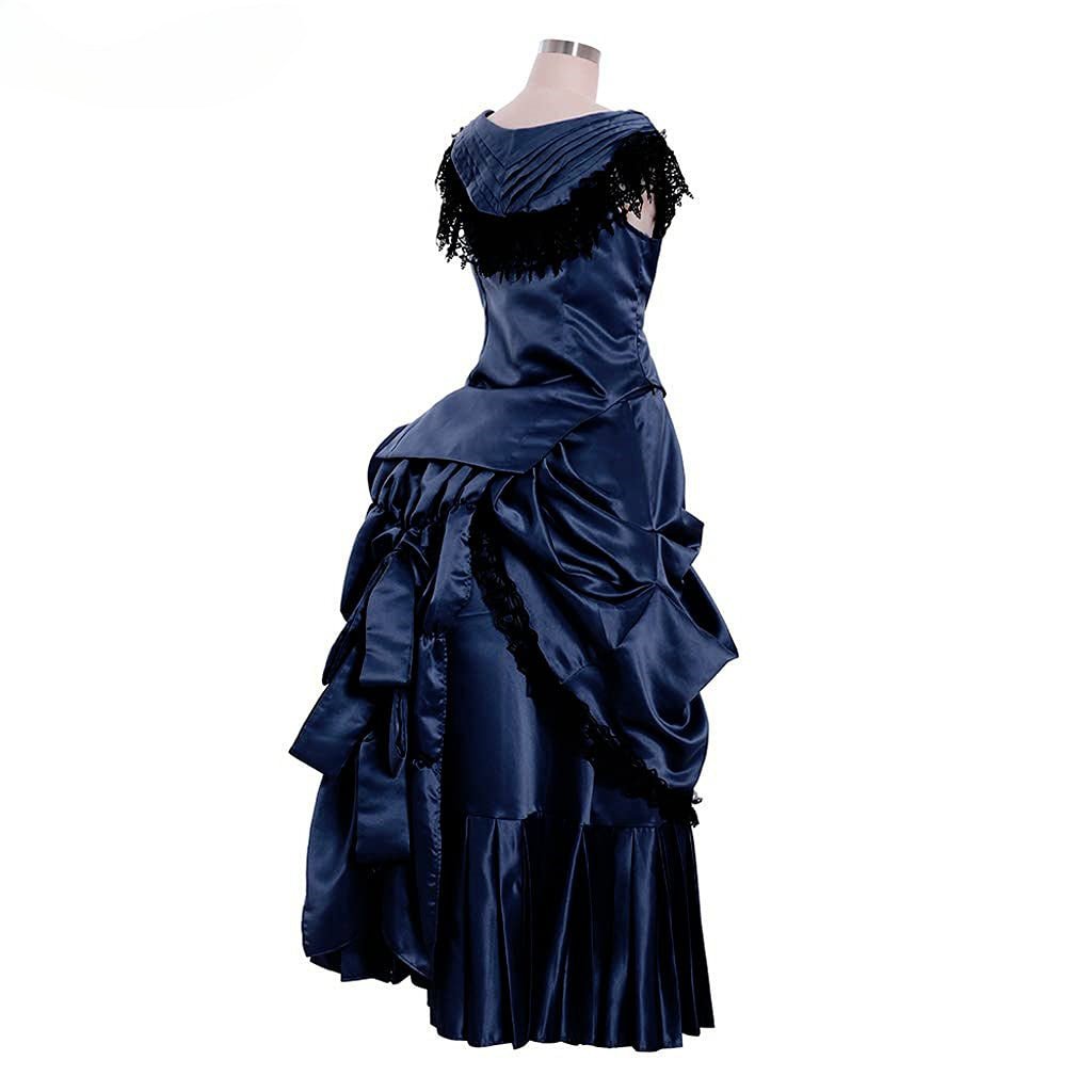 Victorian Bustle Gown | Queen’s Gown Victorian Gothic Georgian Dress for Masquerade & Reenactment - Coscosmos