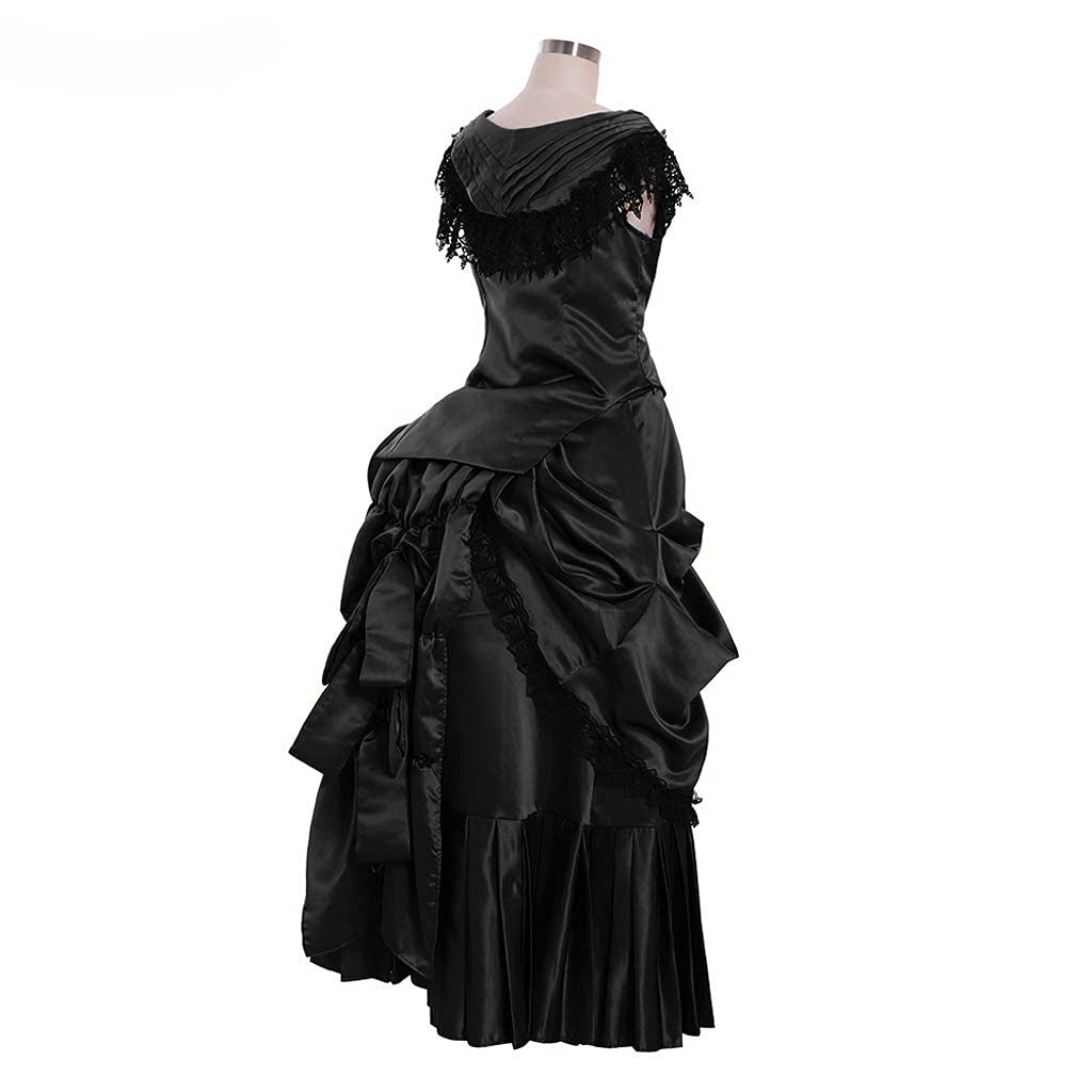 Victorian Bustle Gown | Queen’s Gown Victorian Gothic Georgian Dress for Masquerade & Reenactment - Coscosmos