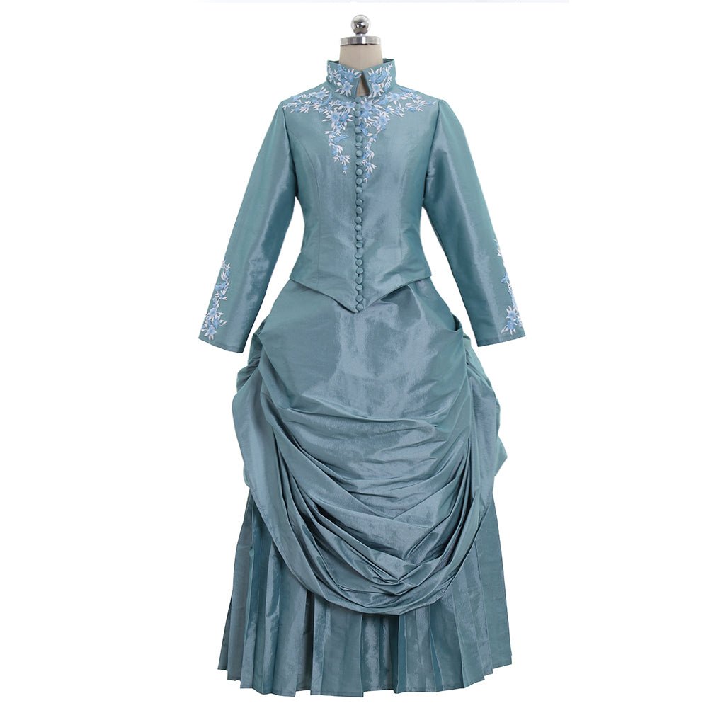 Victorian Day Dress Green Gown | Dracula - Inspired Vintage Tea Party & Ball Dress - Coscosmos