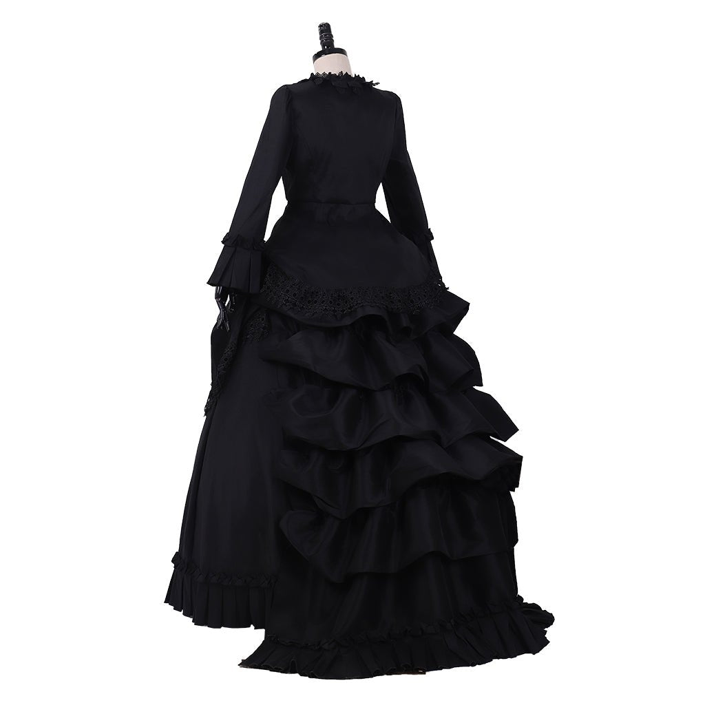 Victorian Gothic Bustle Dress | Vintage Steampunk Ball Gown Costume for Cosplay - Coscosmos